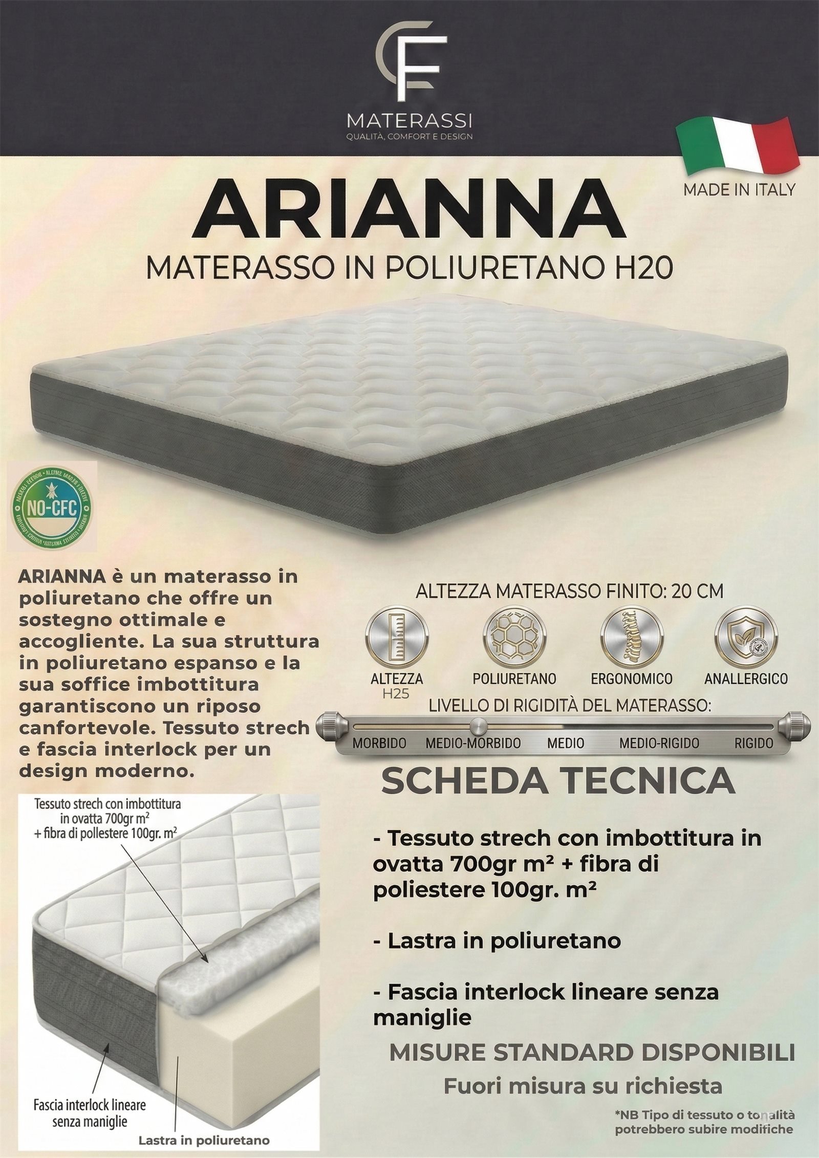 Materasso Arianna H20