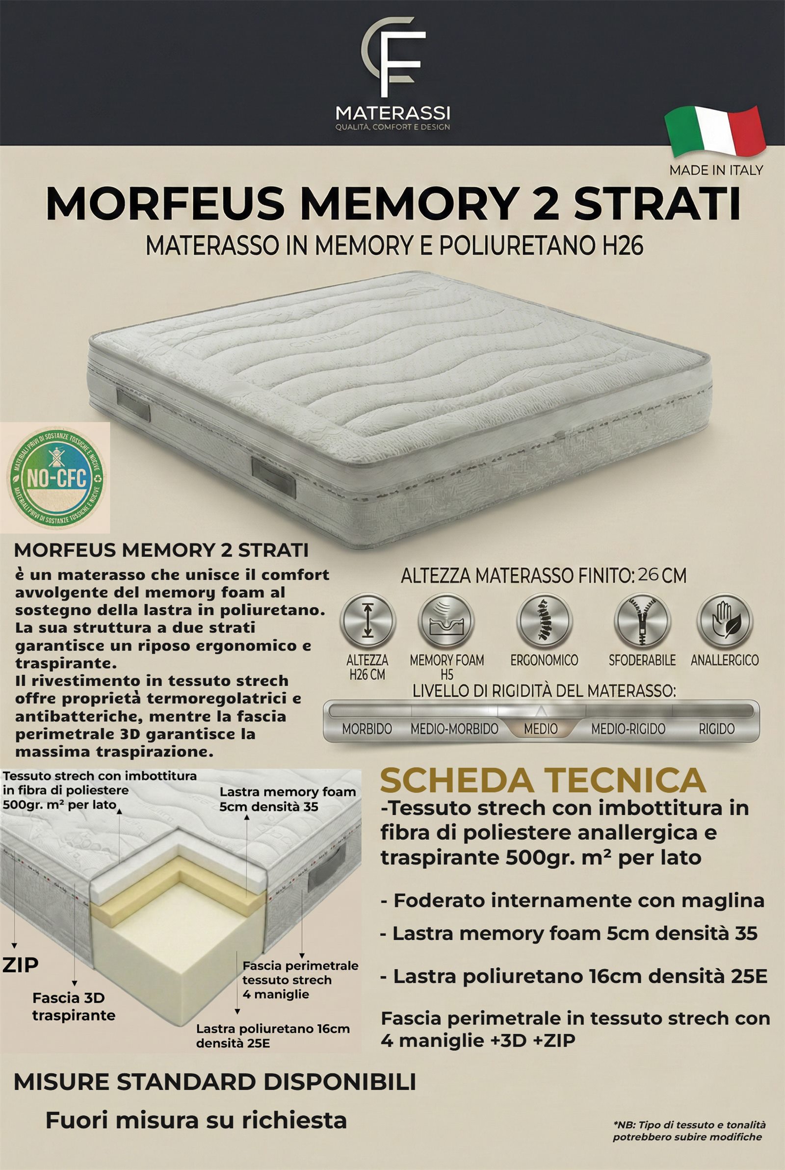 Materasso Morfeus 2 Strati